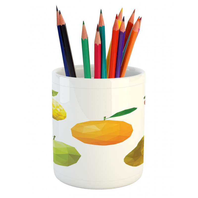 Geometric Poly Art Fresh Food Pencil Pen Holder