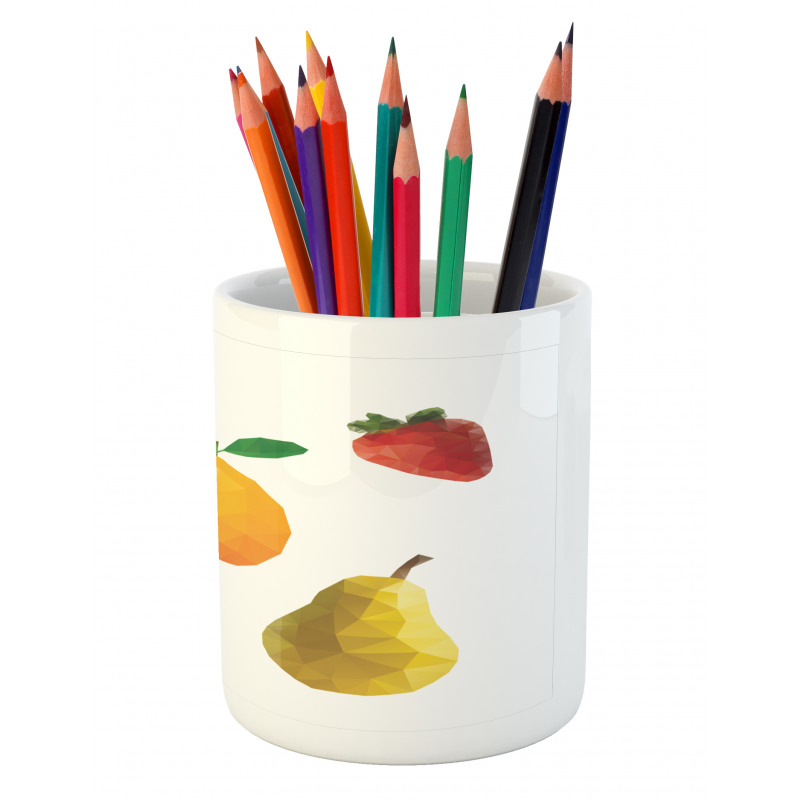 Geometric Poly Art Fresh Food Pencil Pen Holder