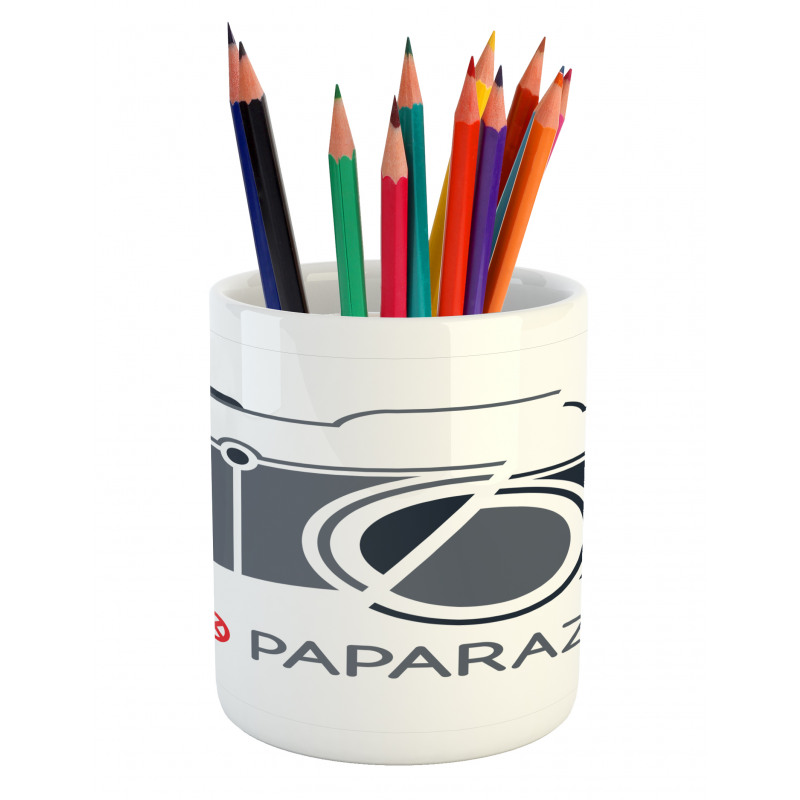 Camera with No Paparazzi Pencil Pen Holder