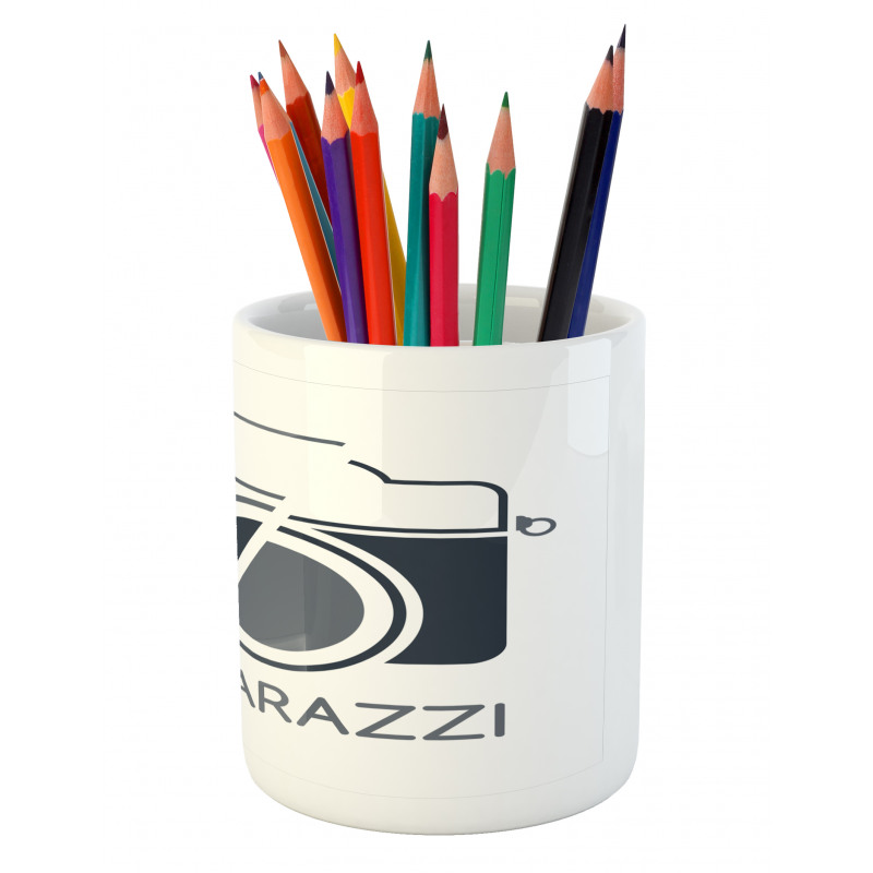 Camera with No Paparazzi Pencil Pen Holder