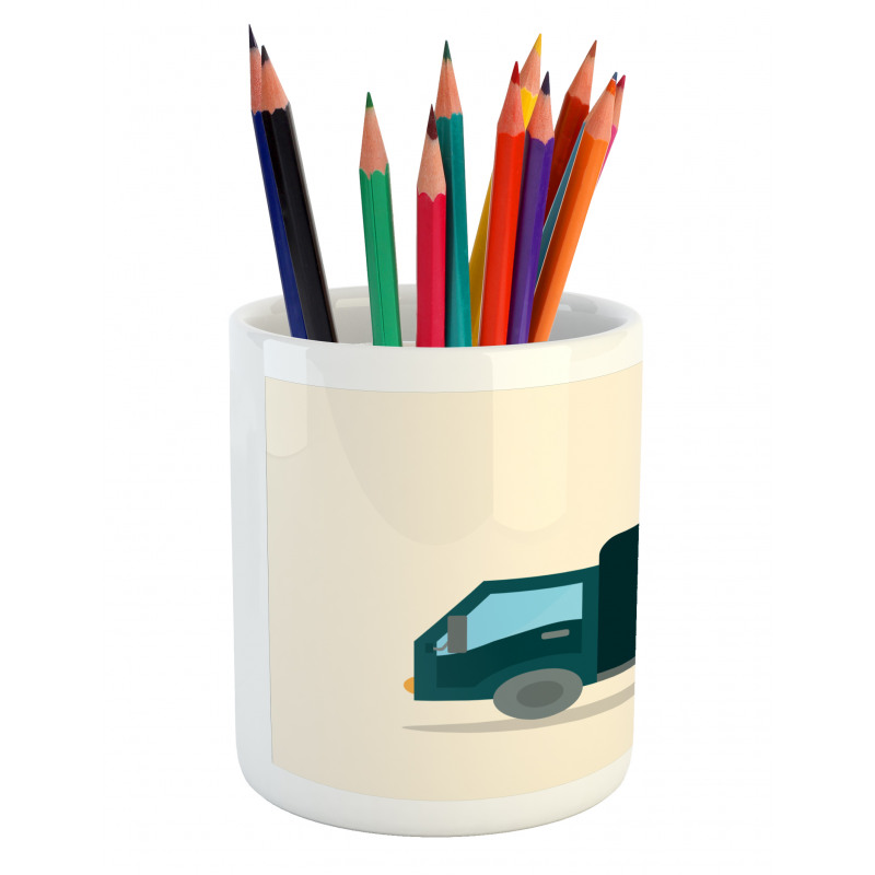 News Media Media Truck Pencil Pen Holder