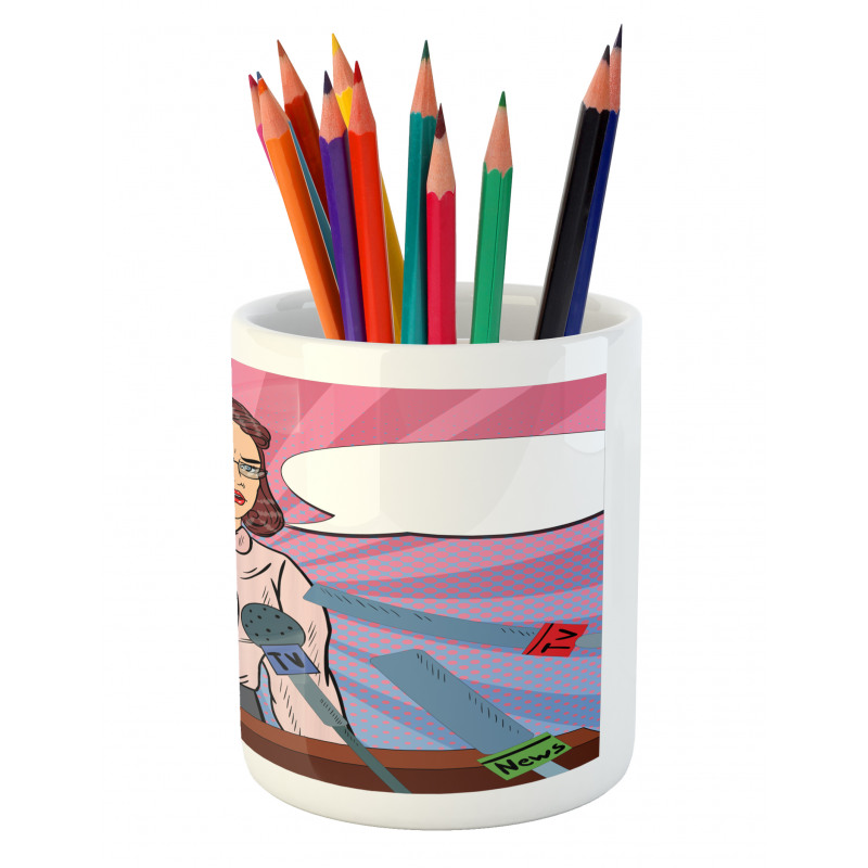 Politician Woman Press Pencil Pen Holder