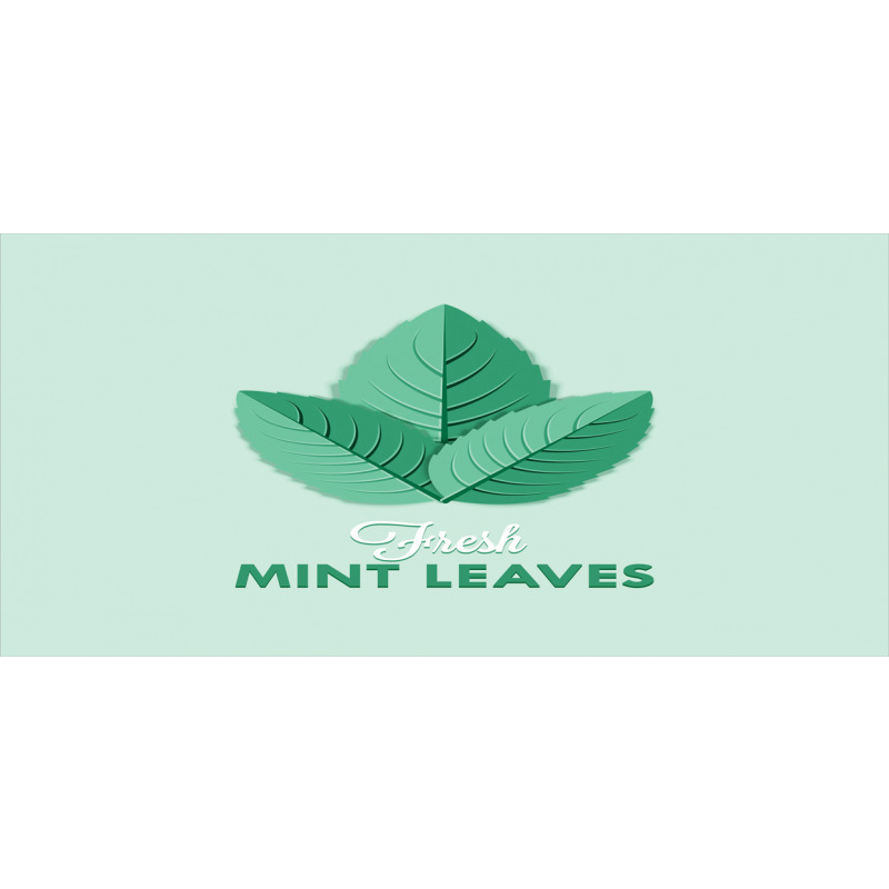 Fresh Mint Leaves Calligraphy Pencil Pen Holder