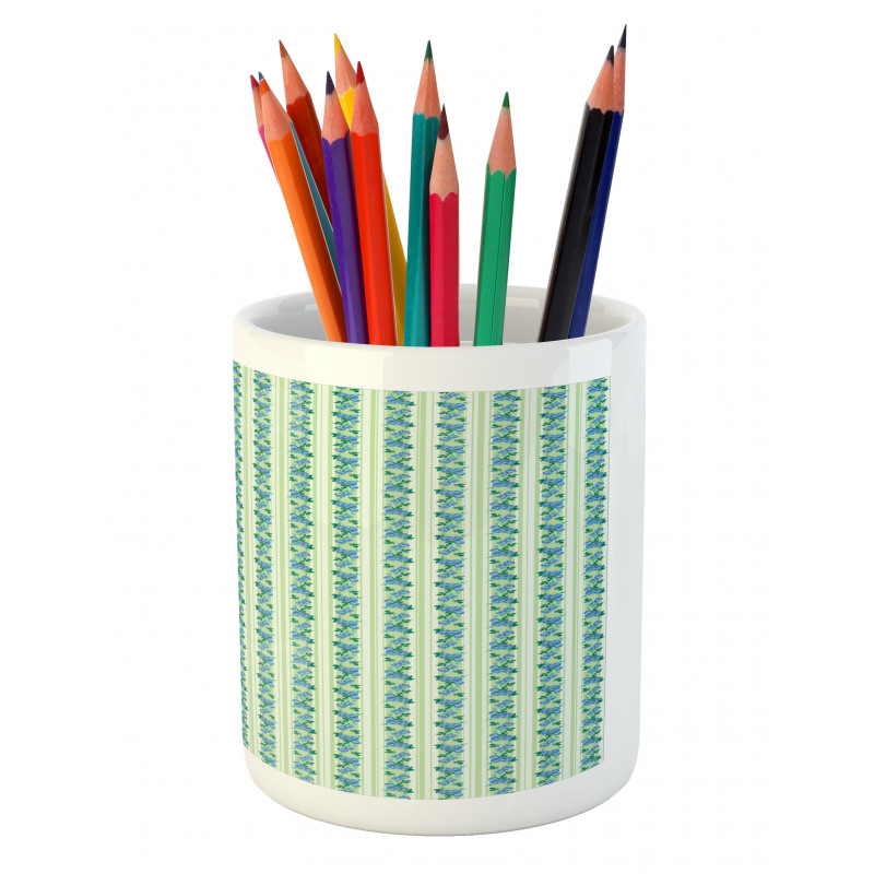 Classic Rose Flower Blooms Pencil Pen Holder