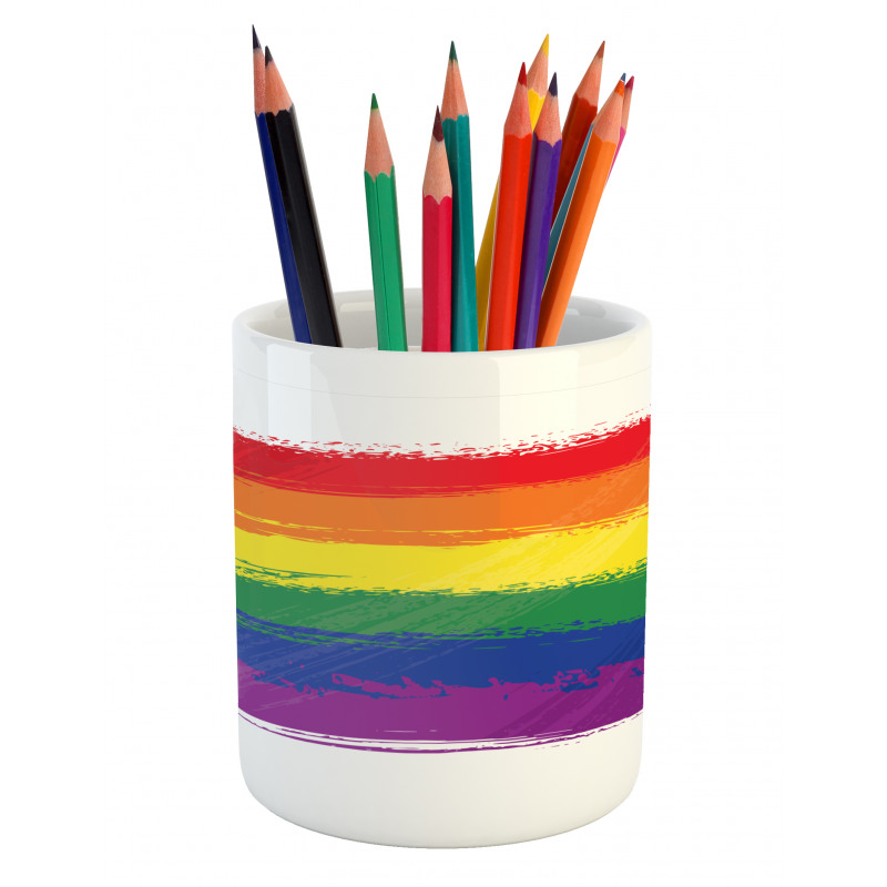 Watercolor Rainbow Flag Love Pencil Pen Holder