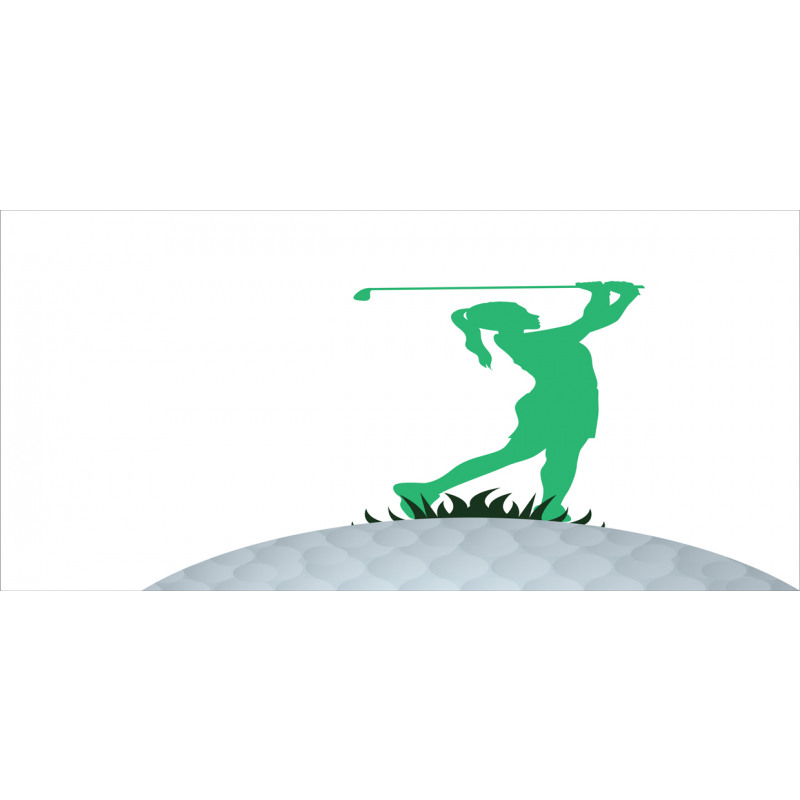 Woman Golf Player Taking Shot Pencil Pen Holder