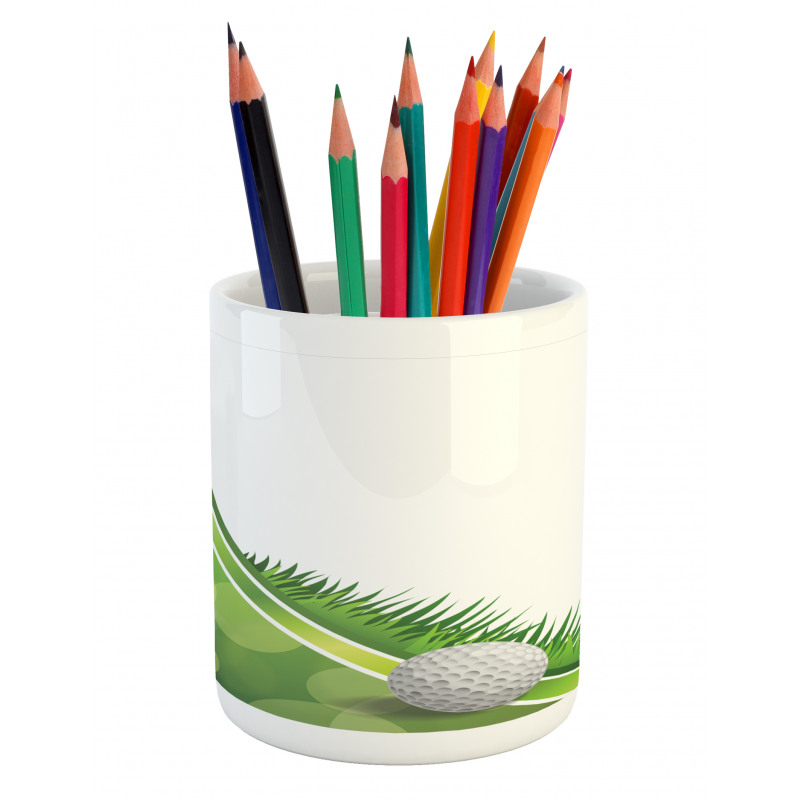 Tee Box with Flag Abstract Pencil Pen Holder