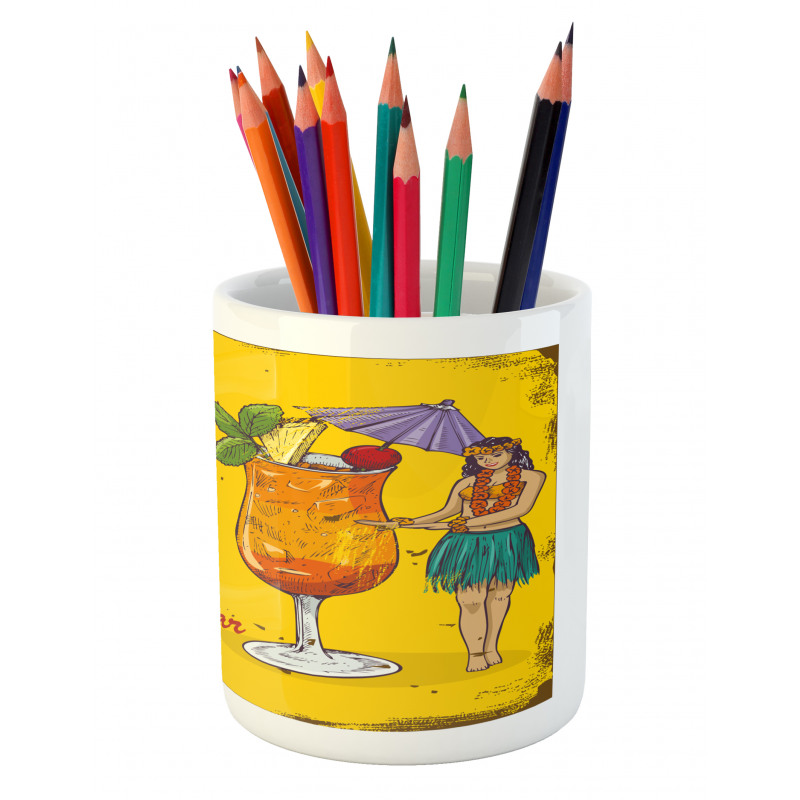 It is Time for Happy Hour Pencil Pen Holder