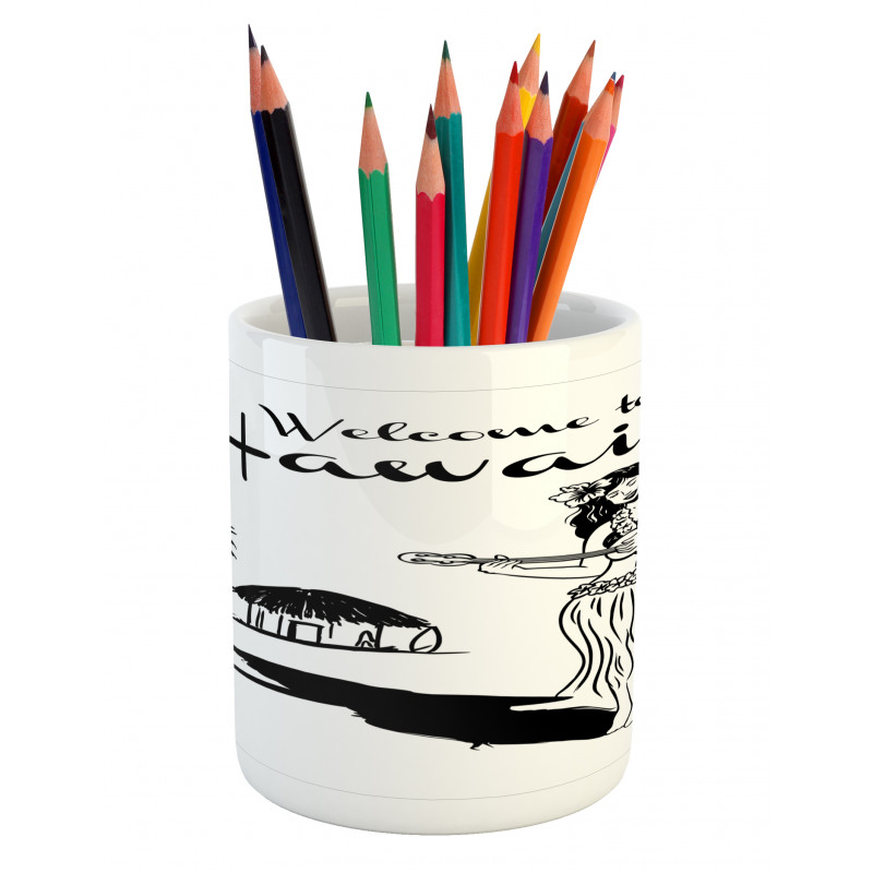 Welcome to Hawaii Words Pencil Pen Holder