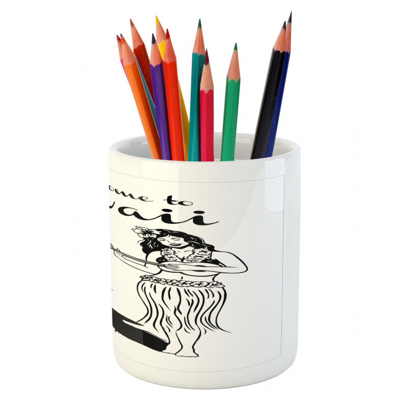 Welcome to Hawaii Words Pencil Pen Holder