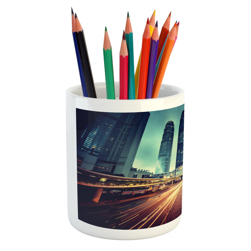 Traffic Hong Kong City Pencil Pen Holder