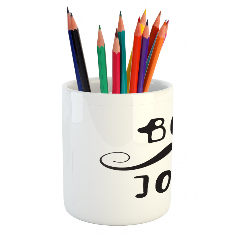 Manly Mustache and Bonjour Pencil Pen Holder