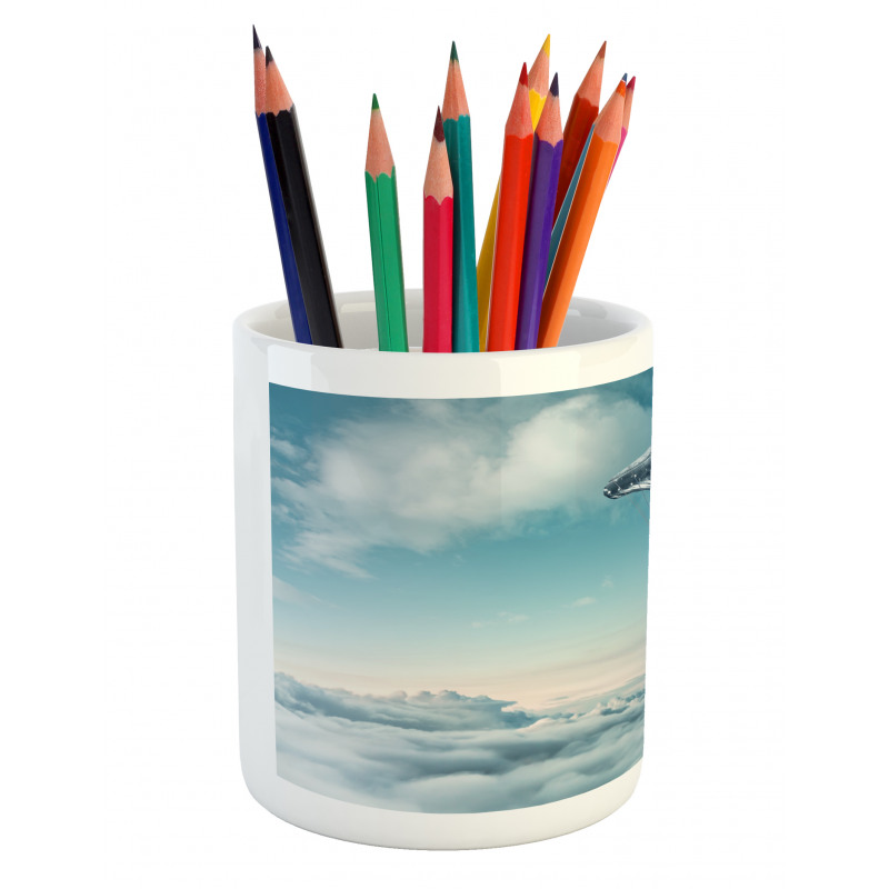 Dreamy View Whale Clouds Pencil Pen Holder