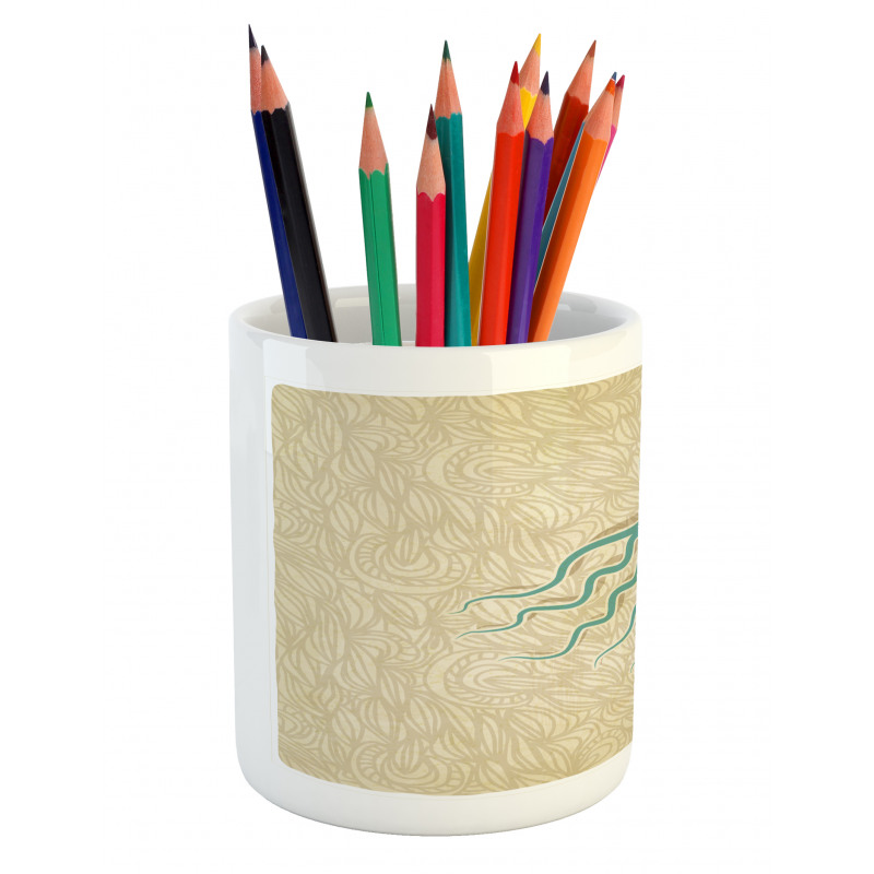 Beach Summer Ocean Pencil Pen Holder