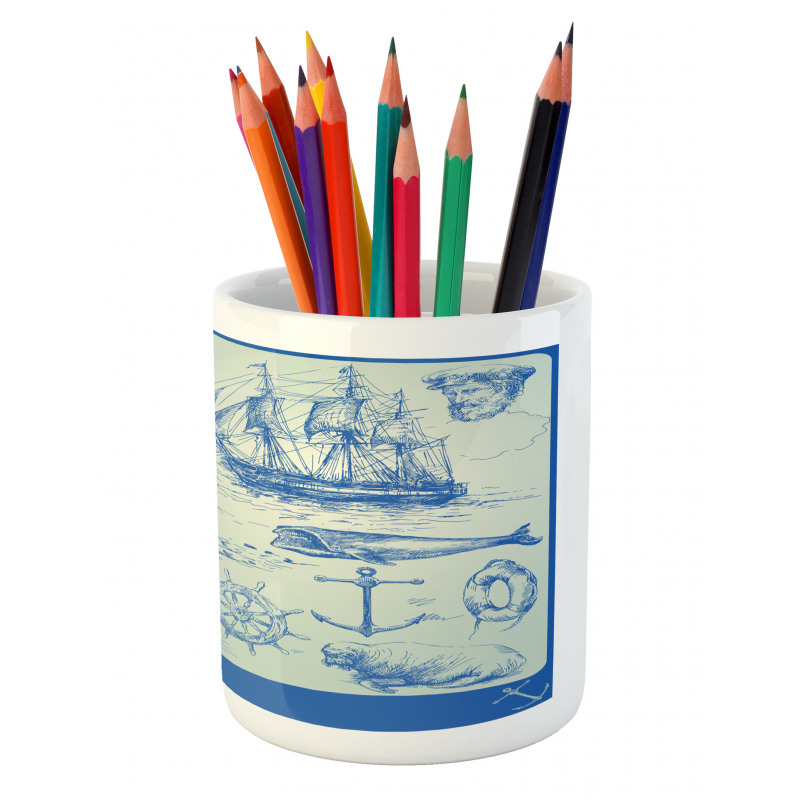 Whale Wheel Sketch Pencil Pen Holder