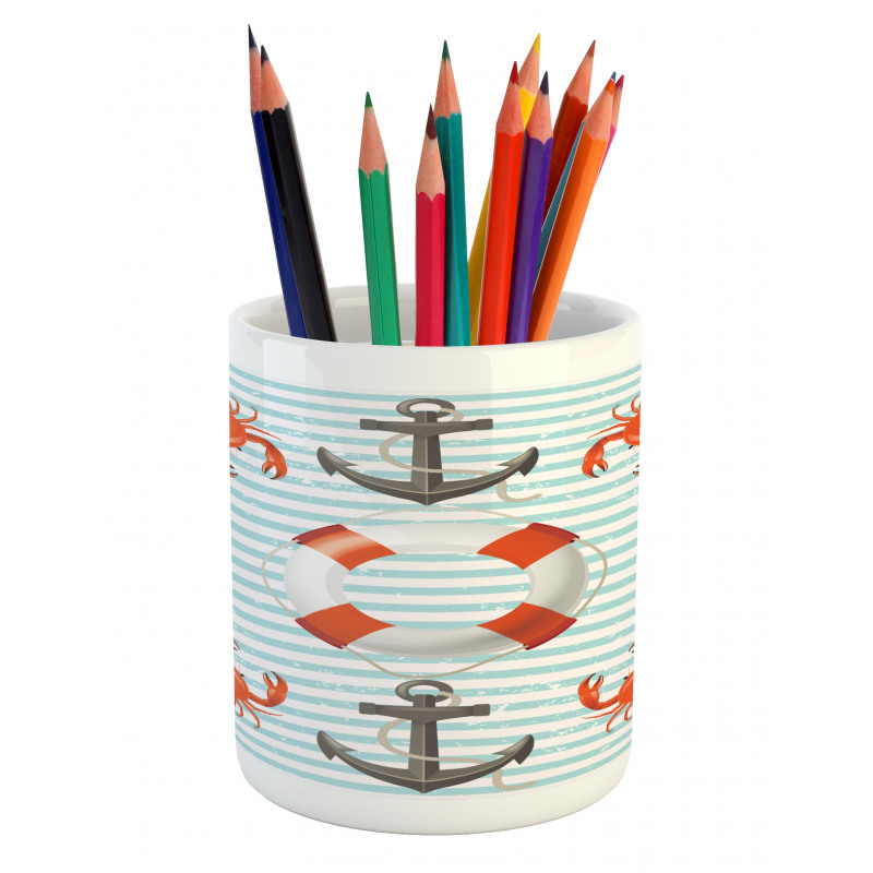 Life Rings Anchor Ropes Pencil Pen Holder