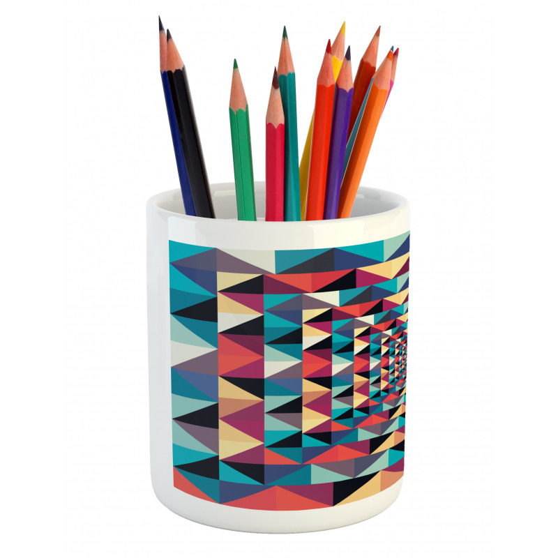 Visual Patchwork Retro Pencil Pen Holder