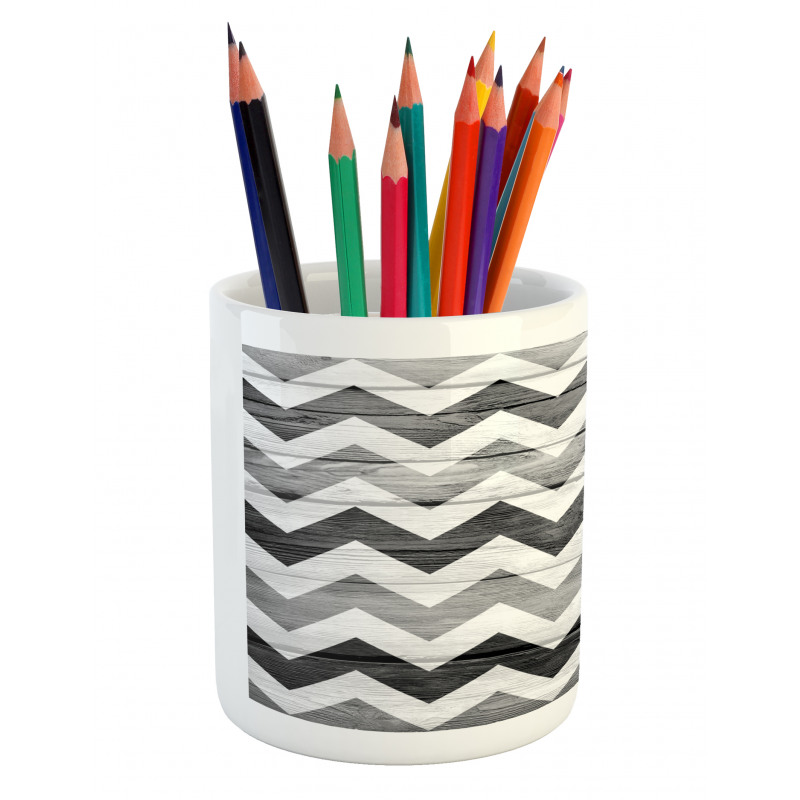 Wood Texture Pattern Pencil Pen Holder