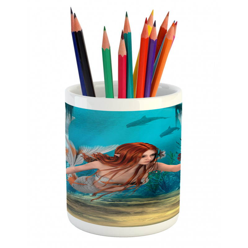 Magic Aqua Sea Lily Pencil Pen Holder