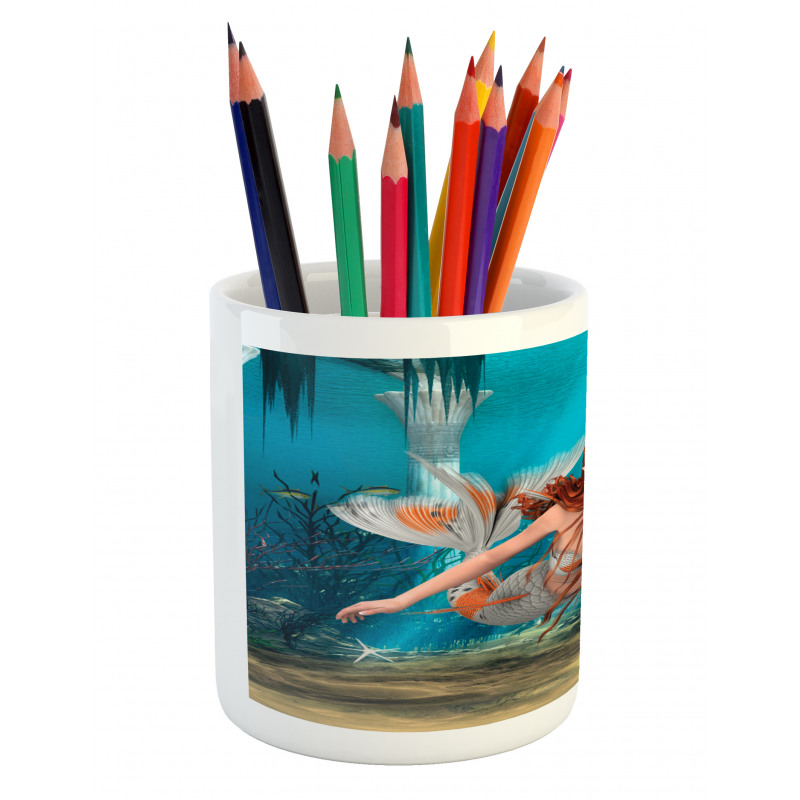 Magic Aqua Sea Lily Pencil Pen Holder