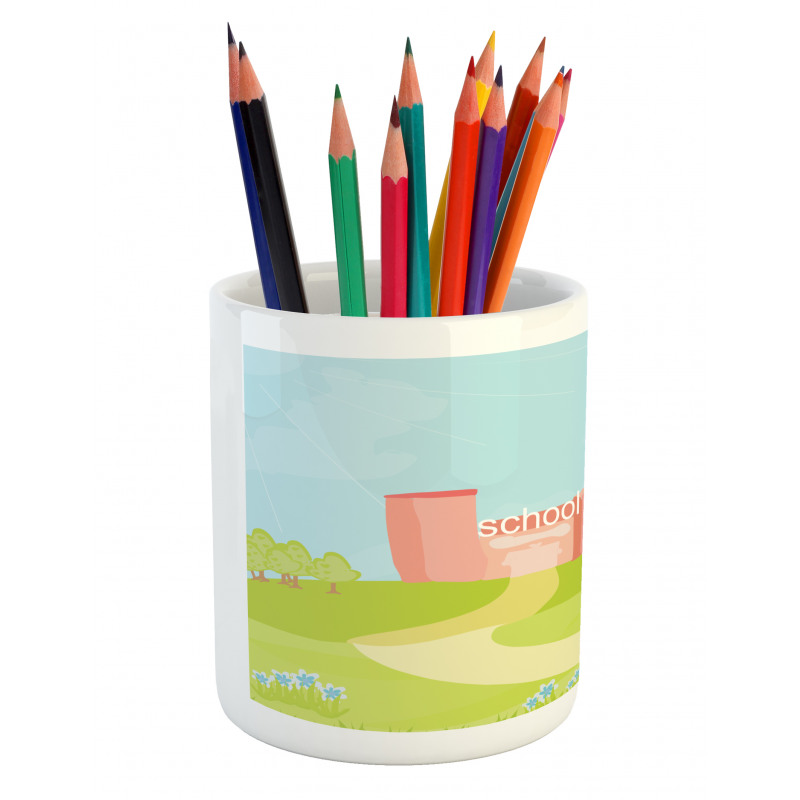 Vehicle on a Spring Day Pencil Pen Holder