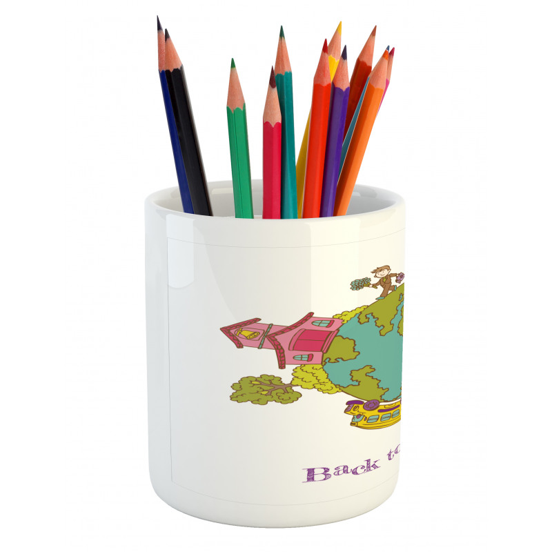 Back to School Concept Pencil Pen Holder