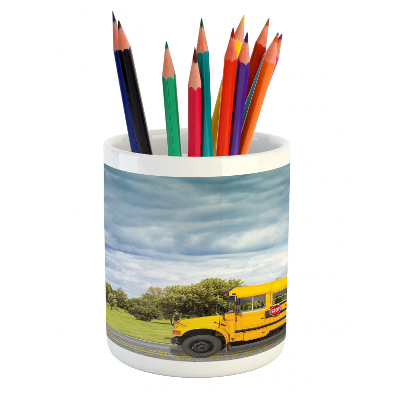 Country Road Morning Pencil Pen Holder