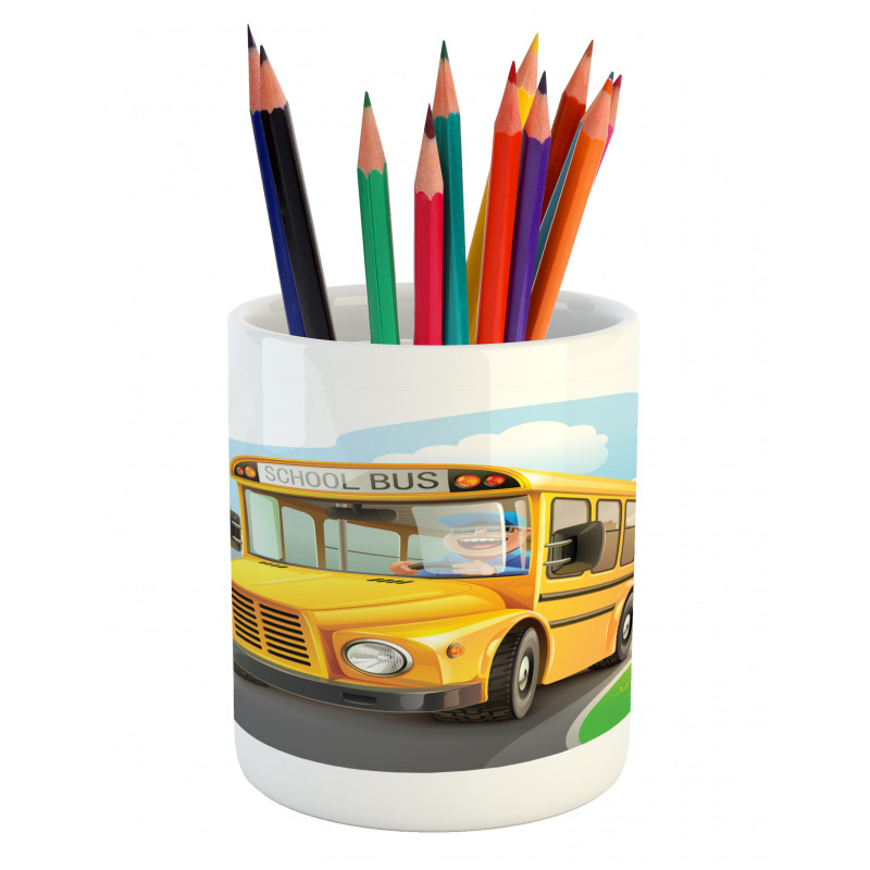 Driver Laughing Funny Pencil Pen Holder