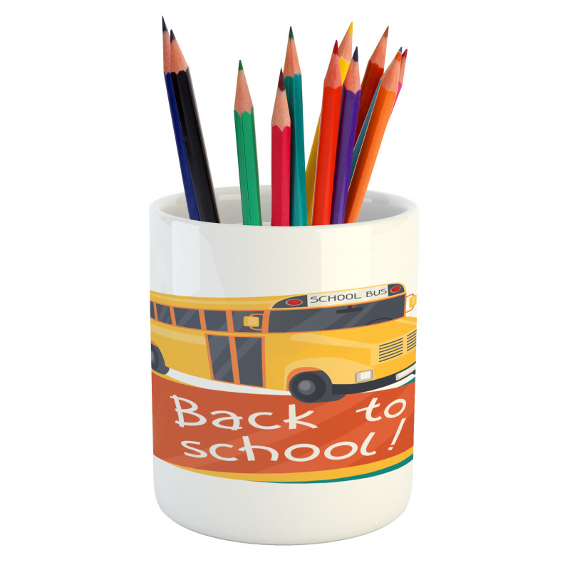 Back to School Subject Pencil Pen Holder