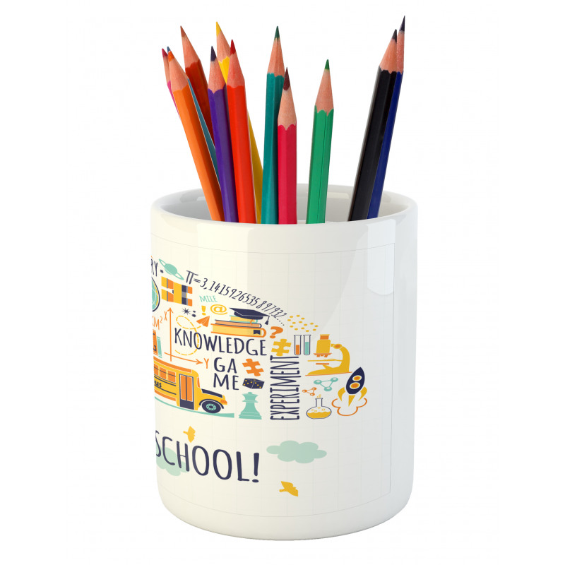 Doodle with Typography Pencil Pen Holder