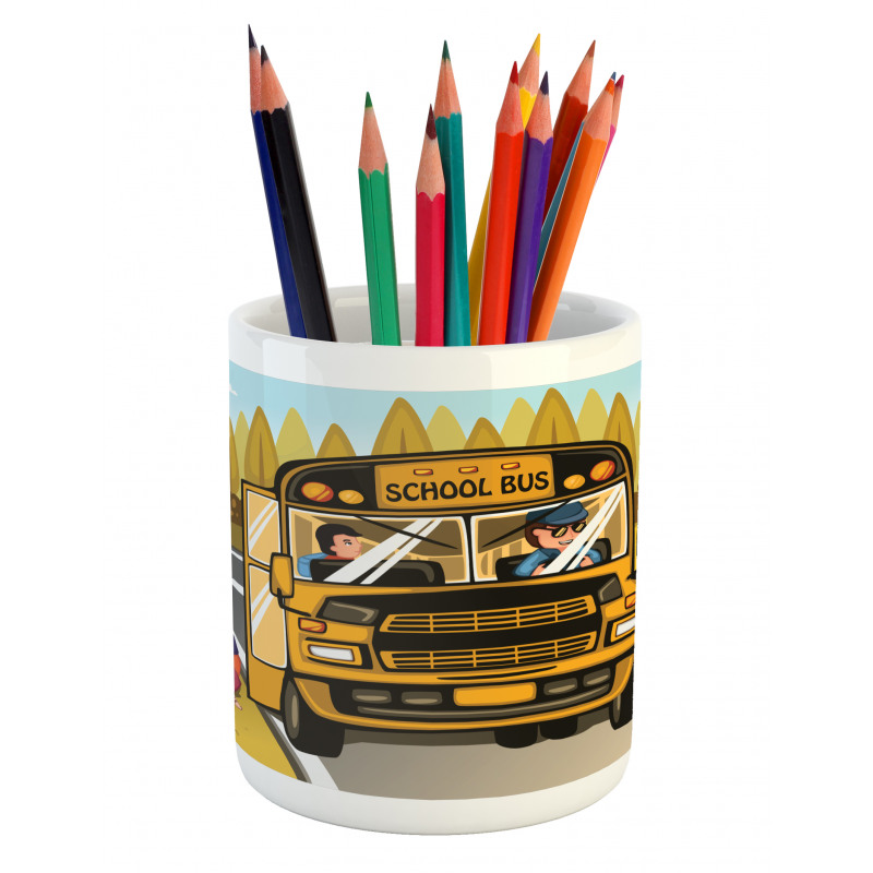 Going on the Bus Trees Pencil Pen Holder