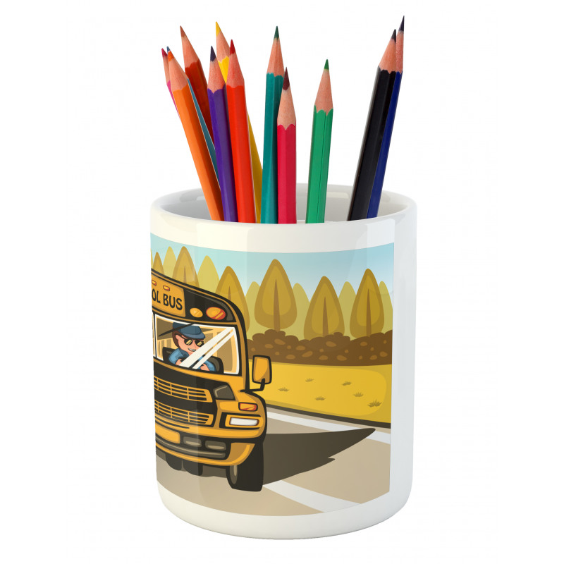 Going on the Bus Trees Pencil Pen Holder