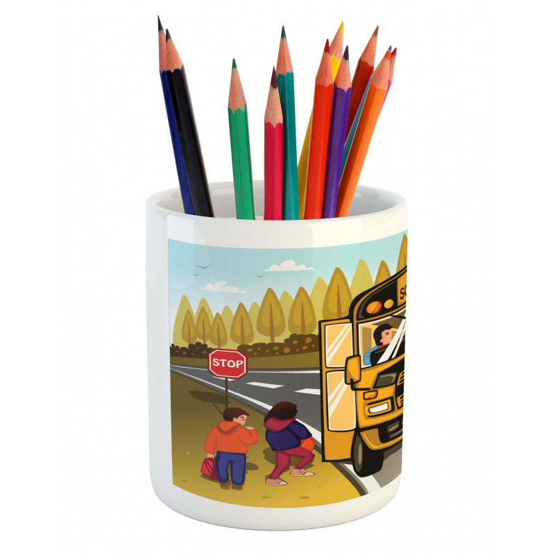 Going on the Bus Trees Pencil Pen Holder