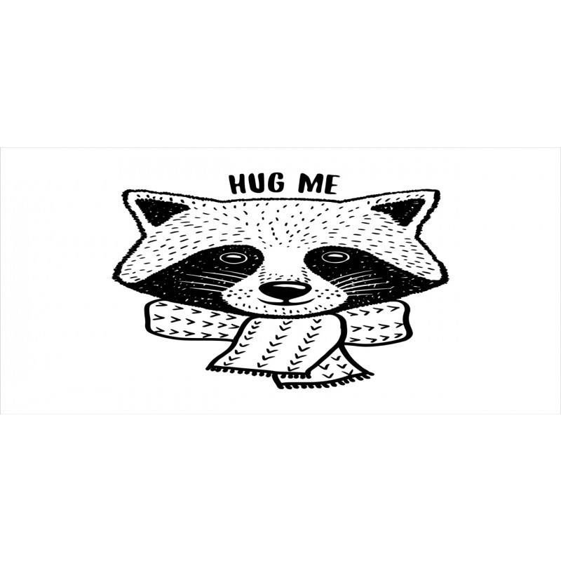 Raccoon with Hug Me Words Pencil Pen Holder