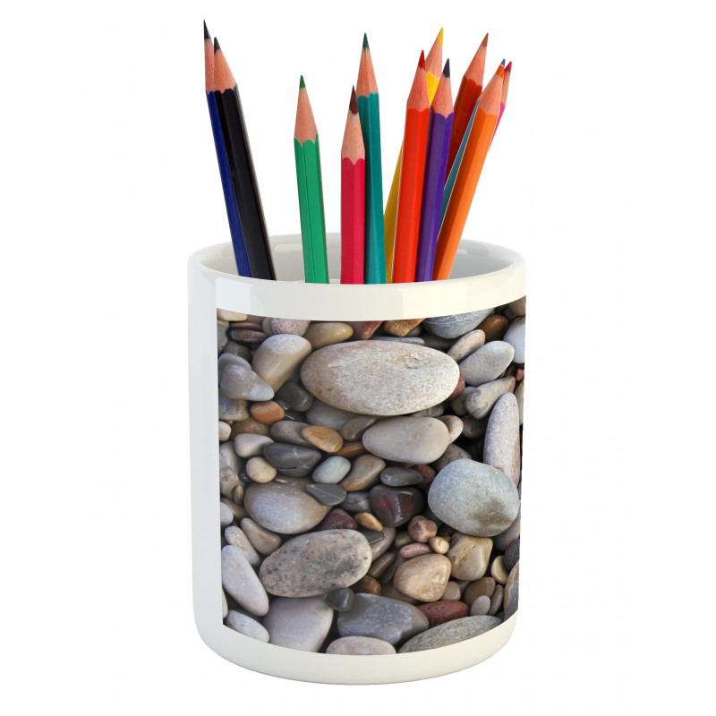 Pebbles by the Sea Beach Pencil Pen Holder