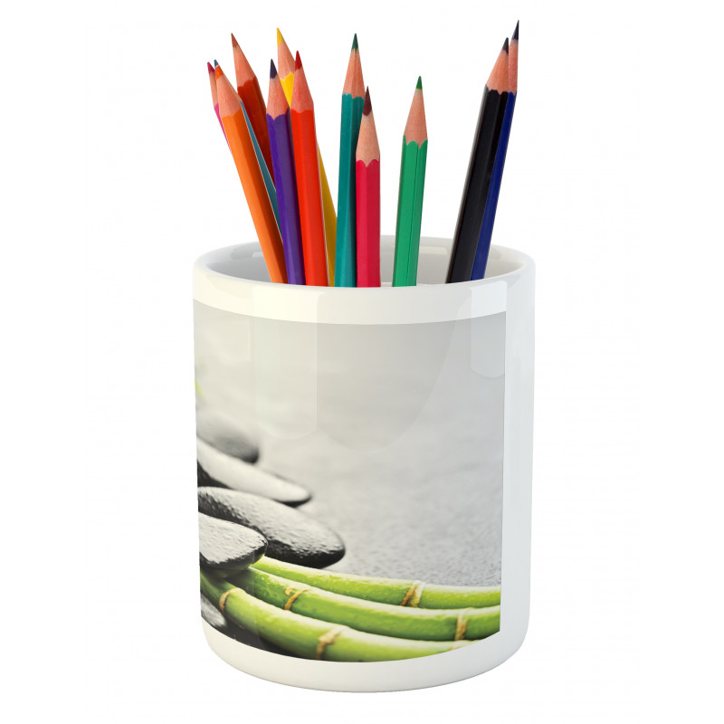 Basalt Bamboo Sticks Motif Pencil Pen Holder