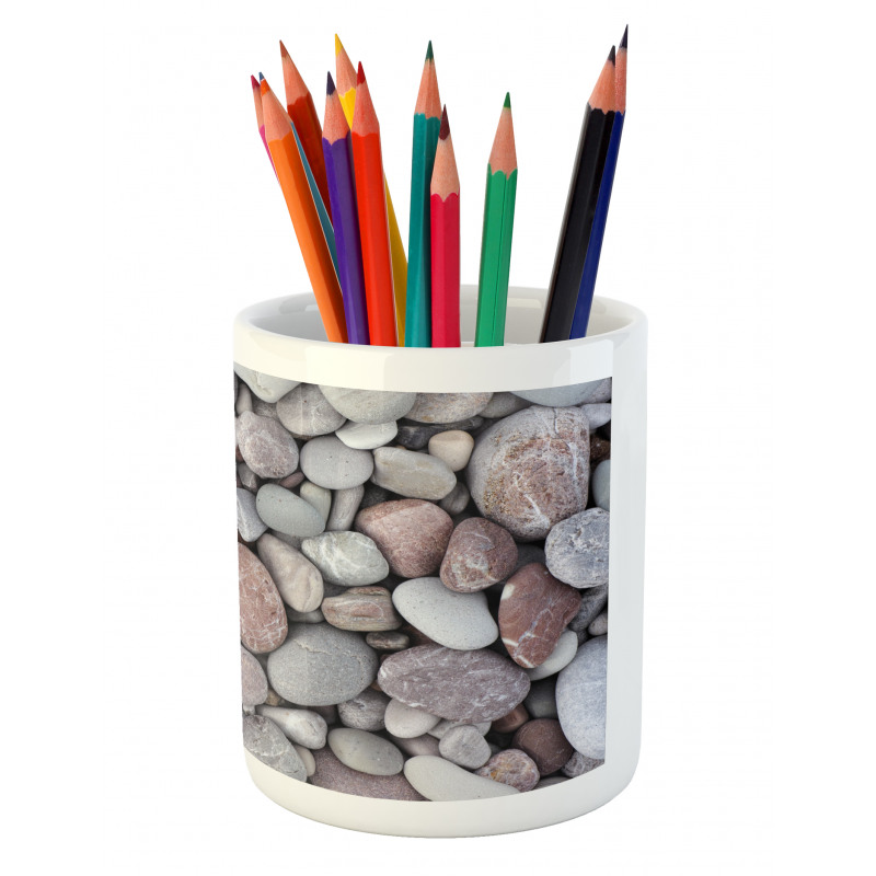 Sea Elements Pile of Stones Pencil Pen Holder