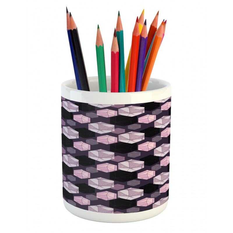 Geometrical Cuts Artwork Pencil Pen Holder