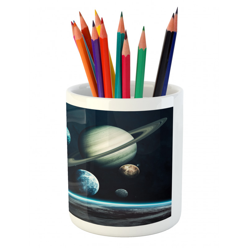 Planets of the Solar System Pencil Pen Holder