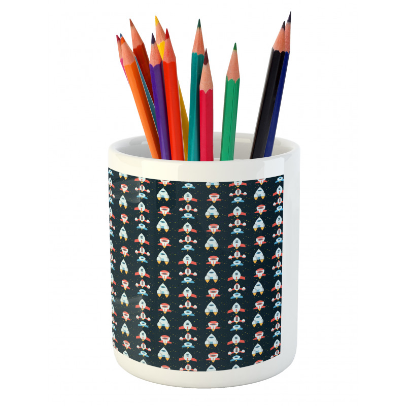 Varieties of Space Rockets Pencil Pen Holder