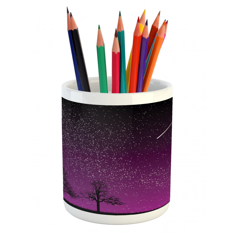 Night Silhouette Star Pencil Pen Holder