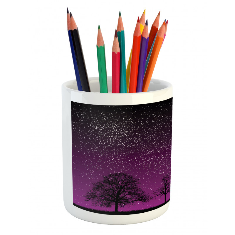 Night Silhouette Star Pencil Pen Holder