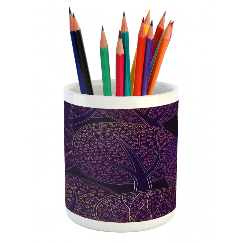 Forest Colorful Pattern Pencil Pen Holder