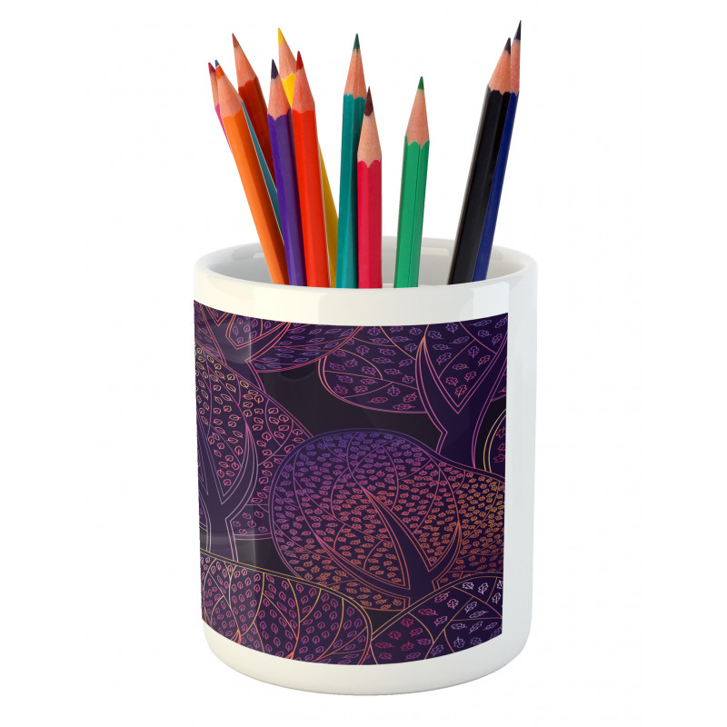 Forest Colorful Pattern Pencil Pen Holder