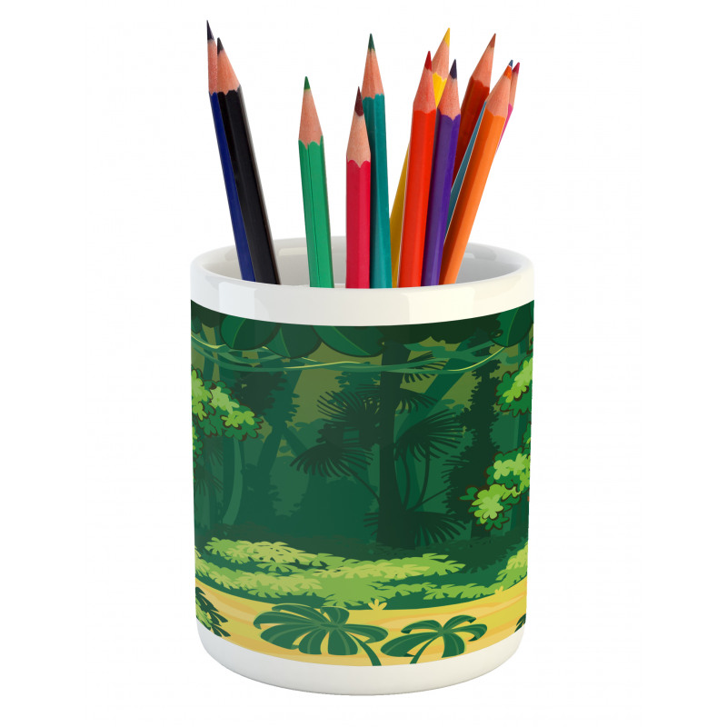 Outdoor Scene Exotic Pencil Pen Holder