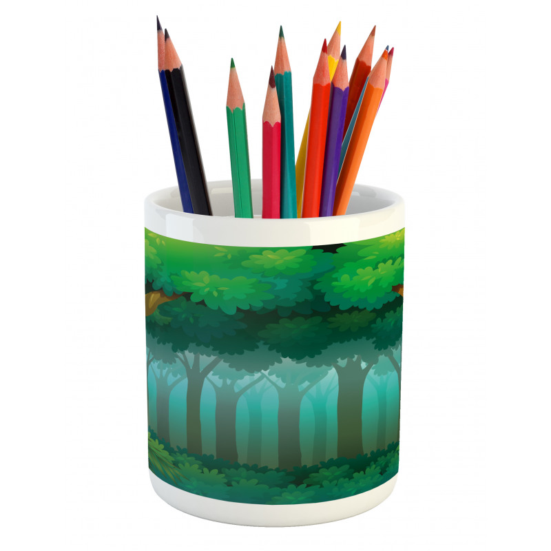 Foggy Deep Forest Pencil Pen Holder