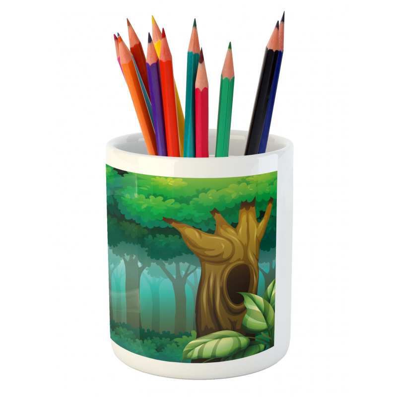 Foggy Deep Forest Pencil Pen Holder