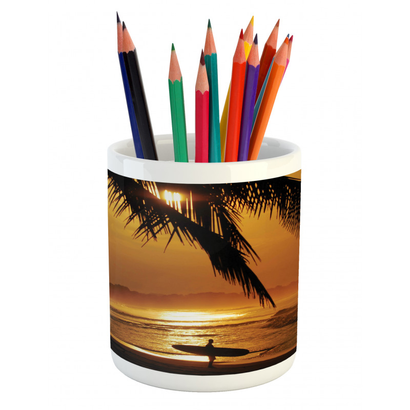 Costa Rica Surfer Pencil Pen Holder