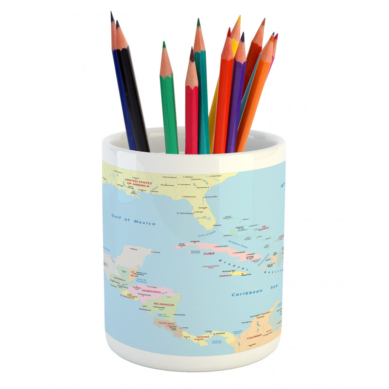 Caribbean Islands Pencil Pen Holder