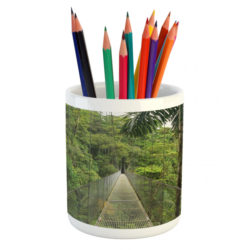 Bridge in Forest Pencil Pen Holder